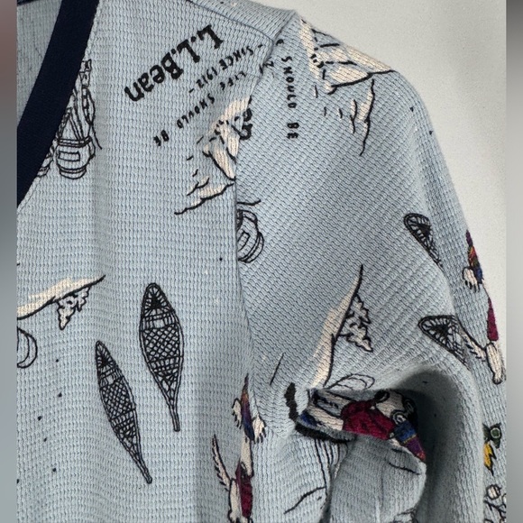 LL Bean one piece waffle knit pajamas union suit smalll. Excellent condition - Picture 3 of 5